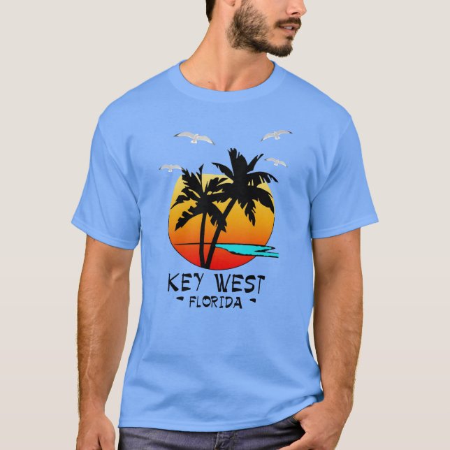 KEY WEST FLORIDA TROPICAL DESTINATION T-Shirt (Front)
