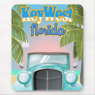 Key West, Florida USA vintage travel poster Mouse Pad