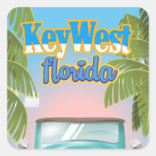 Key West, Florida USA vintage travel poster Square Sticker