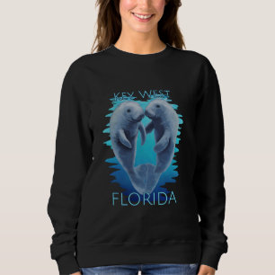 Key West Florida Vacation Cute Manatees Sea Cow Sweatshirt