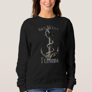 Key West Florida Vacation Nautical Anchor Sailing Sweatshirt