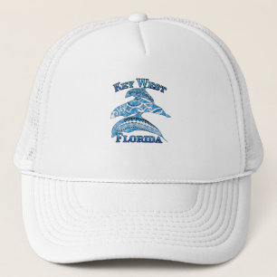 Key West Florida Vacation Tribal Dolphins Trucker Hat