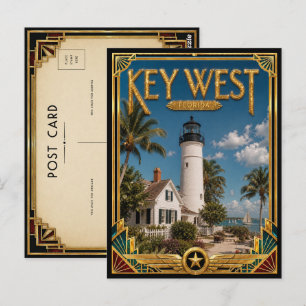 Key West Florida Vintage Art Deco Golden Age Postcard