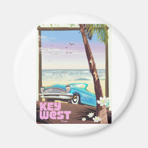 key west florida vintage travel poster magnet