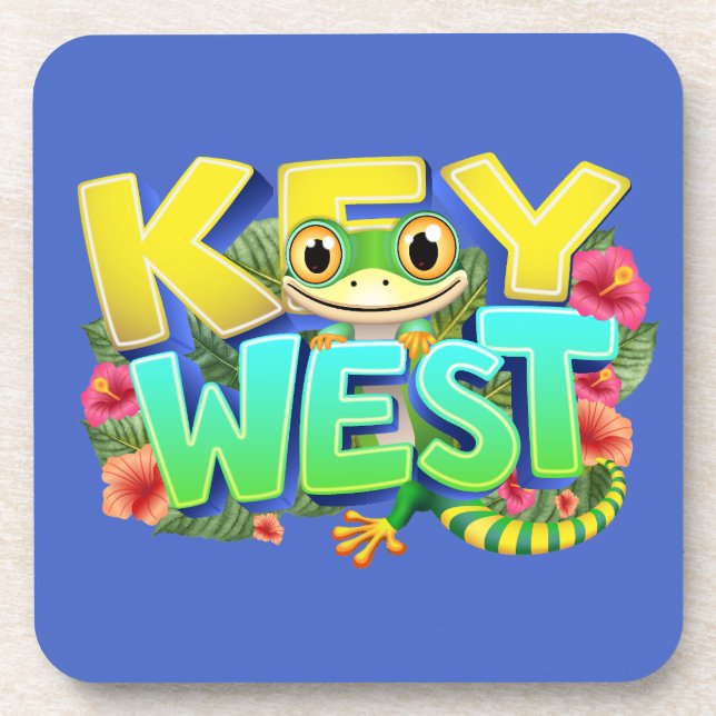 Key West Gecko Florida Coaster (Front)