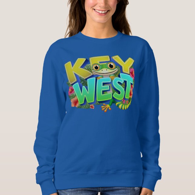 Key West Gecko Florida Sweatshirt (Front)
