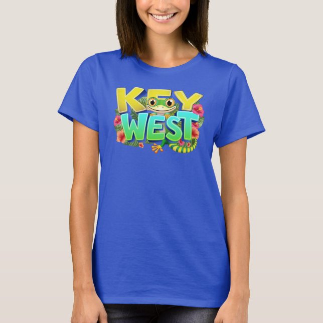 Key West Gecko Florida T-Shirt (Front)