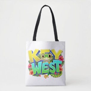 Key West Gecko Florida Tote Bag