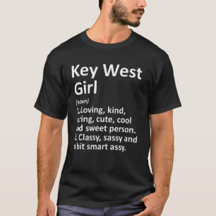 KEY WEST GIRL FL FLORIDA Funny City Home Roots Gif T-Shirt