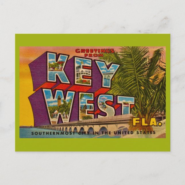 Key West Greeting  Postcard (Front)