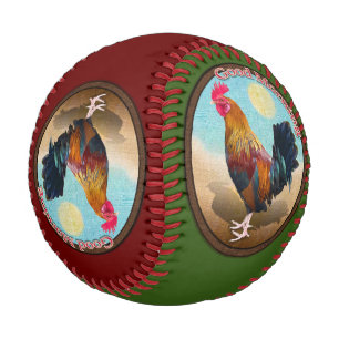 Key West - Gypsy Rooster Good Morning Vintage Oval Baseball