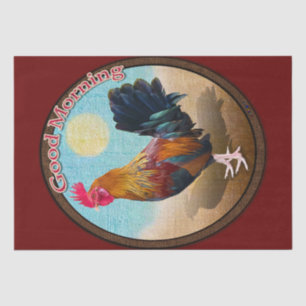 Key West - Gypsy Rooster Good Morning Vintage Oval Tissue Paper