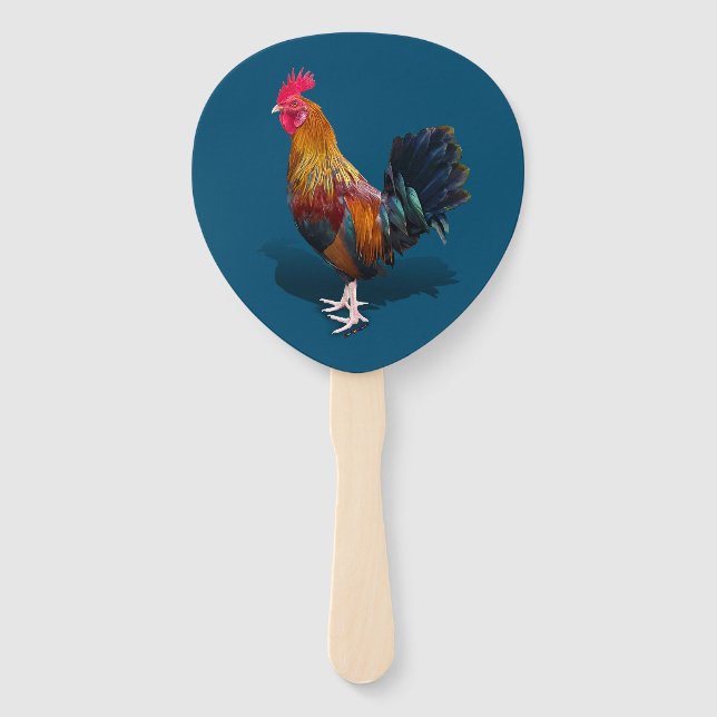 Key West - Gypsy Rooster Hand Fan (Front)