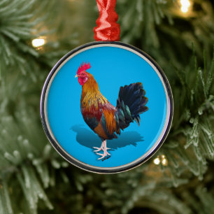Key West - Gypsy Rooster Metal Tree Decoration