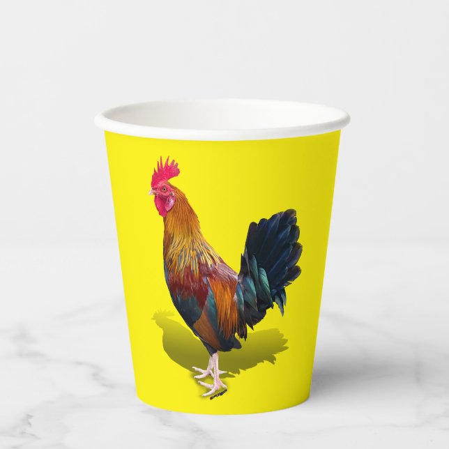 Key West - Gypsy Rooster Paper Cups (Front)