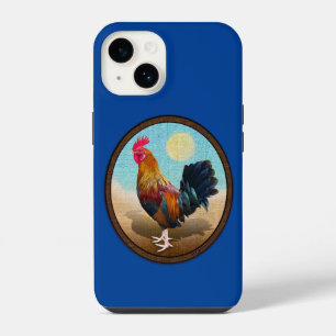 Key West - Gypsy Rooster Vintage Oval iPhone 14 Case