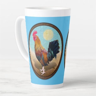 Key West - Gypsy Rooster Vintage Oval Latte Mug