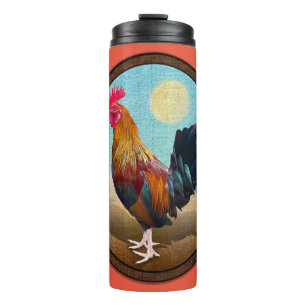 Key West - Gypsy Rooster Vintage Oval Thermal Tumbler