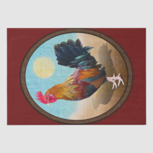 Key West - Gypsy Rooster Vintage Oval Tissue Paper