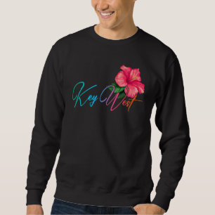 Key West Hibiscus Flowers Florida Beach Luau Party Sweatshirt
