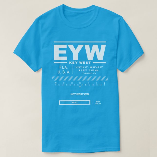 Key West International Airport EYW T-Shirt (Design Front)