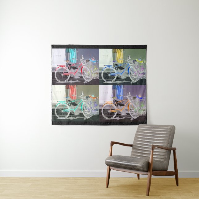 Key West is Colour, Key West Bicycle Tapestry (In Situ (Horizontal))