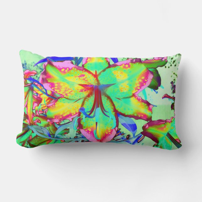 Key West Lily Lumbar Cushion (Front)