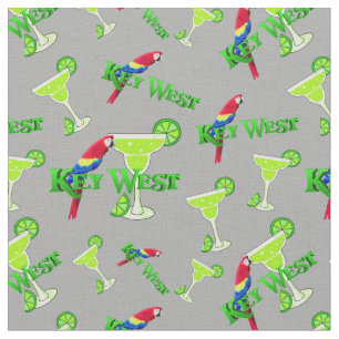 Key West Margarita Parrot Florida Summer Fabric