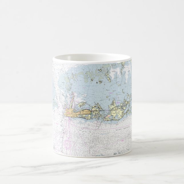 Key West Nautical Chart Coffee Mug Cup (Center)