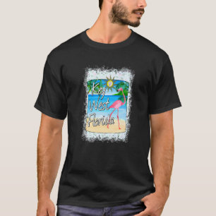 Key West Pink Flamingo Florida Keys Vacation T-Shirt
