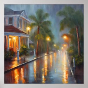 Key West Rain - 4 - Poster