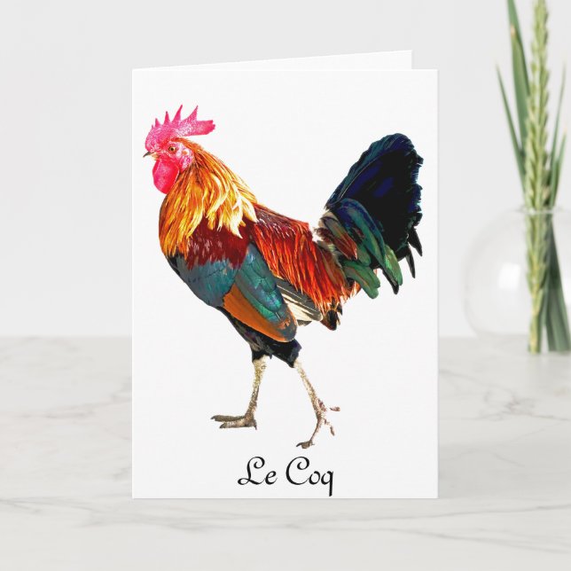 Key West Rooster Note Card <Blank Inside> (Front)