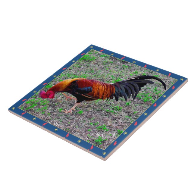 Key West Rooster Tile (Side)