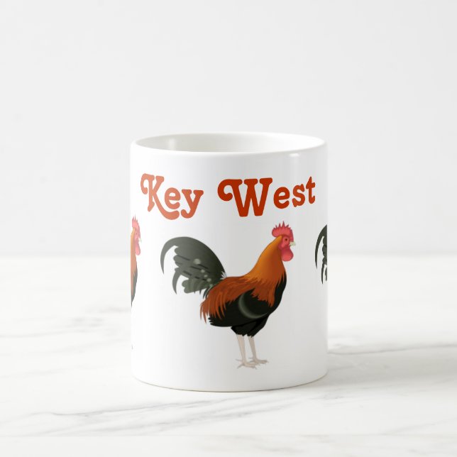 Key West Roosters Florida Chicken Animals Coffee Mug (Center)