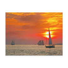 Key West Sailboats at Sunset