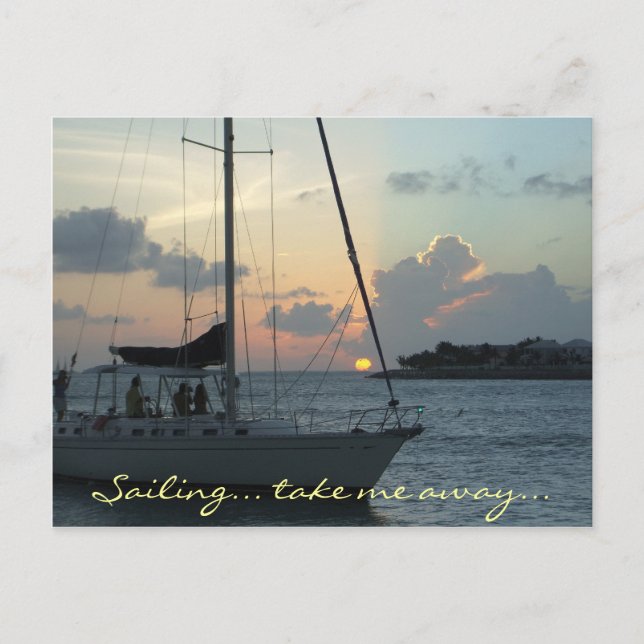 Key West sailing postcard (h) (Front)