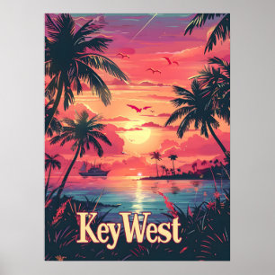 Key West Serenity: Tropical Sunset Poster