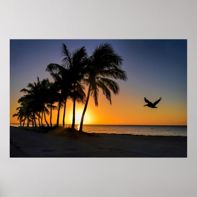Key West Sunrise Tropical Paradise Poster (Front)