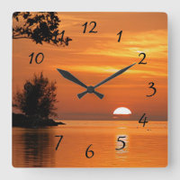 Key West Sunset Large Clock