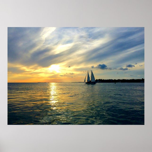 Key West Sunset Poster (Front)