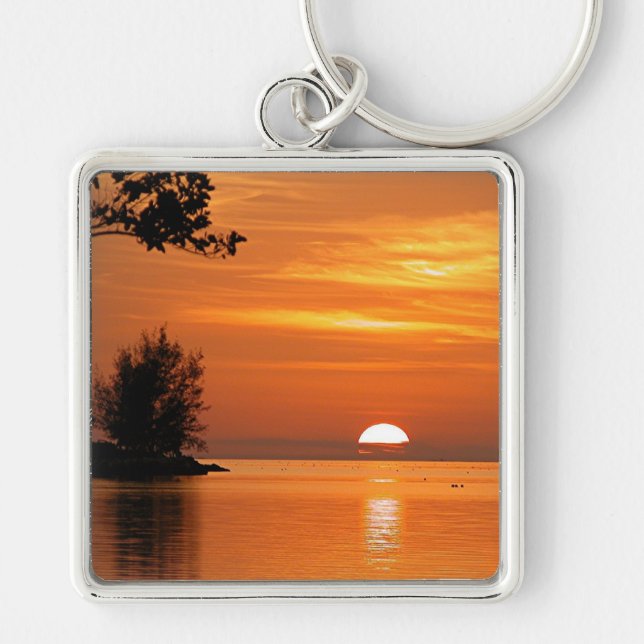 Key West Sunset, scenic photograph, Keychain (Front)