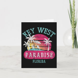 Key West Sunset Vintage Florida Beach Novelty Art  Card
