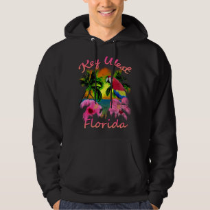Key West Tropical Beach Sunset Long Sleeve Hoodie