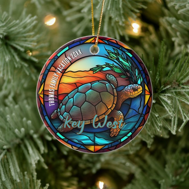 Key West Vacation Souvenir  Ceramic Tree Decoration (Tree)