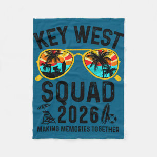 Key west vacation squad 2026 matching family trip fleece blanket