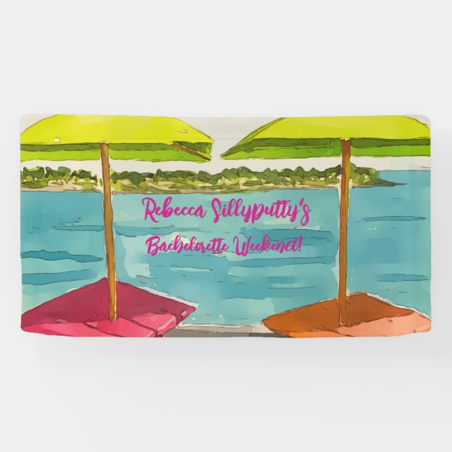 Key West Vibes Bachelorette Weekend Banner (Horizontal)