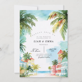 KEY WEST Wedding Destination Florida keys  Invitation