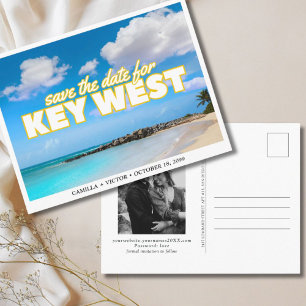 Key West Wedding Save the Date Postcard