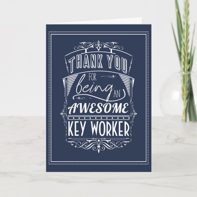Key Worker Thank You Appreciation Card (Front)