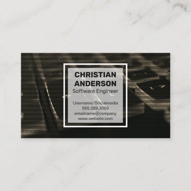 Keyboard and Code Business Card (Front)